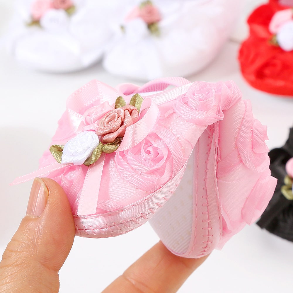 đšâ¨ Floral Princess Baby Shoes with Matching Hairband â¨đš - Image 2
