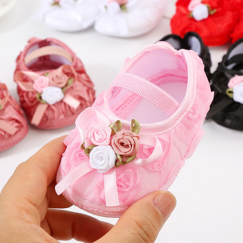 đšâ¨ Floral Princess Baby Shoes with Matching Hairband â¨đš - Image 5