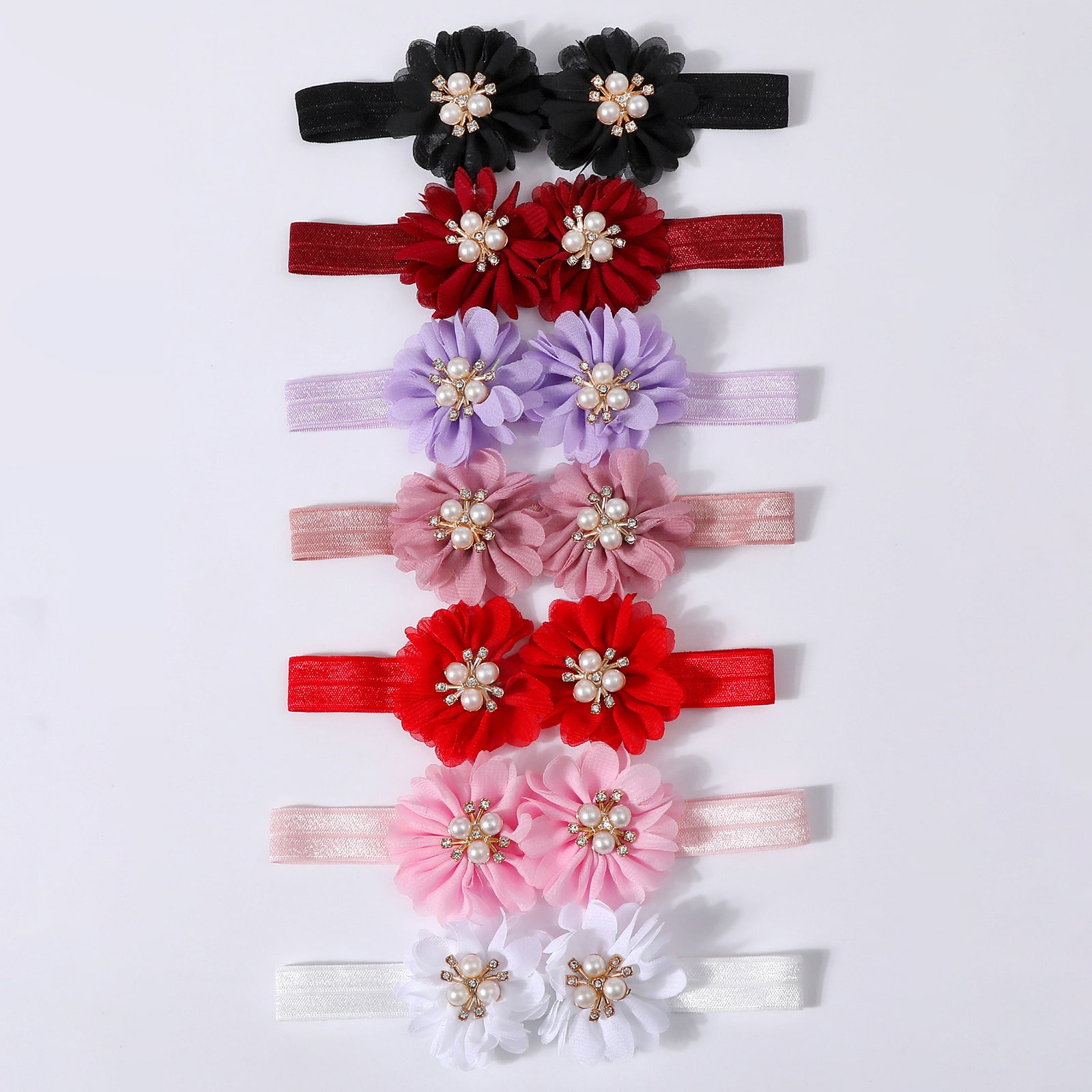 đ¸ âBloomy Stepsâ Flower Pearl Baby Shoes with Headband đ¸ - Image 2